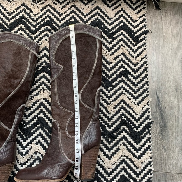 Vintage Tall Western Boot Vero Cuoio Italian made - Picture 9 of 12